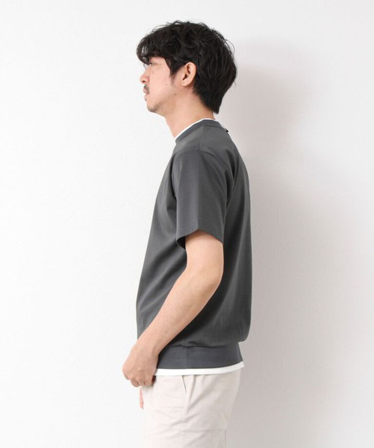 NOLLEY'S goodman「《接触冷感》スーピマコットン ダブルカラーTee 25SS」|Tシャツ・カットソー|