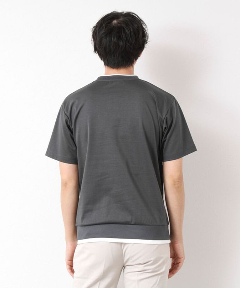 NOLLEY'S goodman「《接触冷感》スーピマコットン ダブルカラーTee 25SS」|Tシャツ・カットソー|