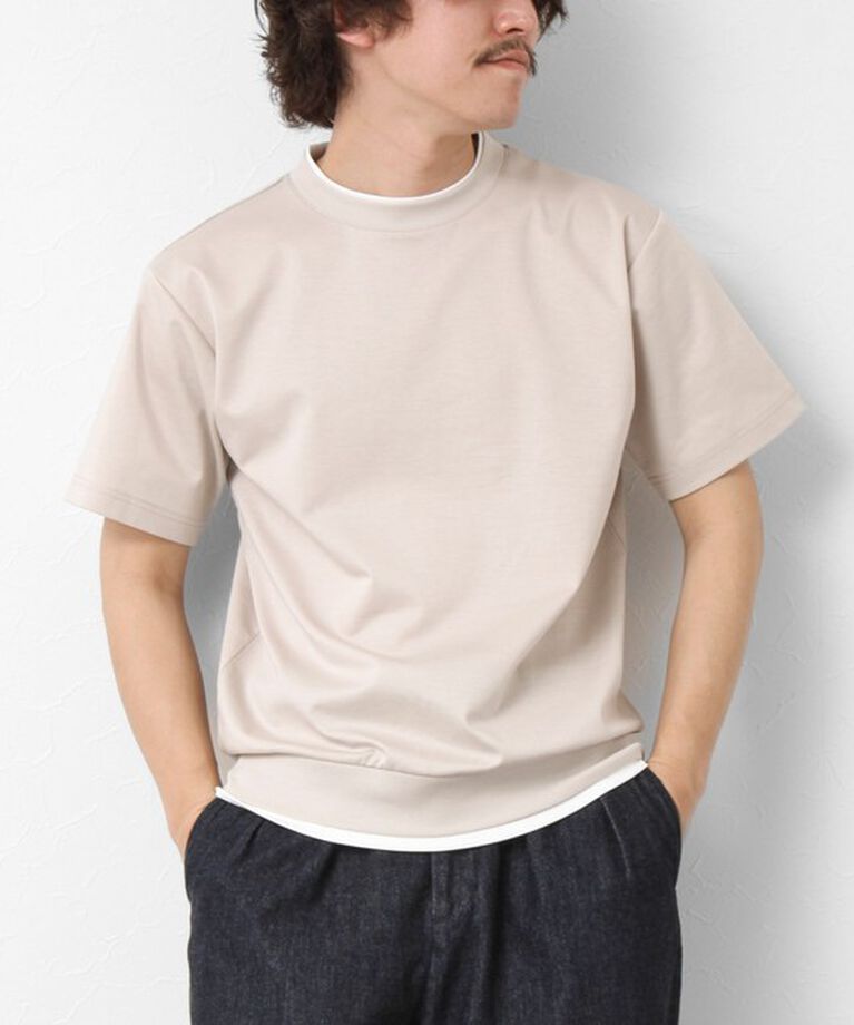 NOLLEY'S goodman「《接触冷感》スーピマコットン ダブルカラーTee 25SS」|Tシャツ・カットソー|