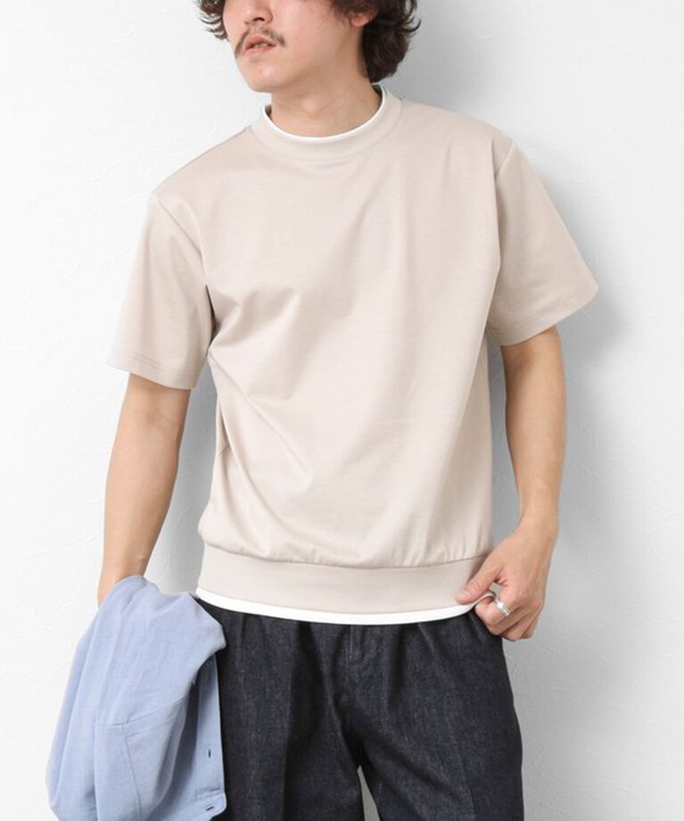 NOLLEY'S goodman「《接触冷感》スーピマコットン ダブルカラーTee 25SS」|Tシャツ・カットソー|
