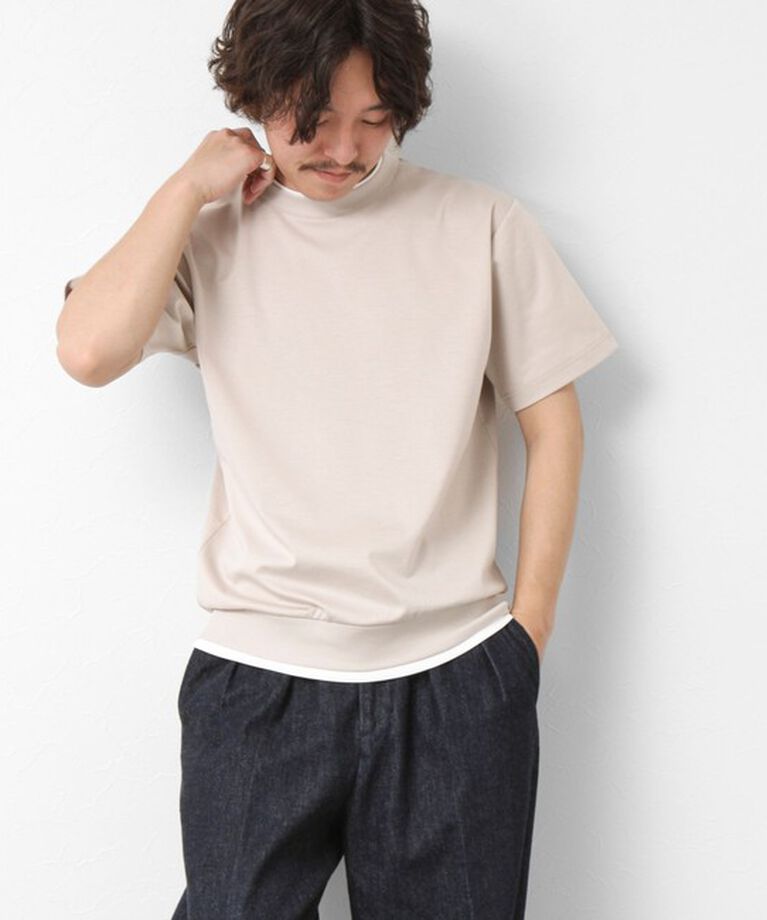 NOLLEY'S goodman「《接触冷感》スーピマコットン ダブルカラーTee 25SS」|Tシャツ・カットソー|