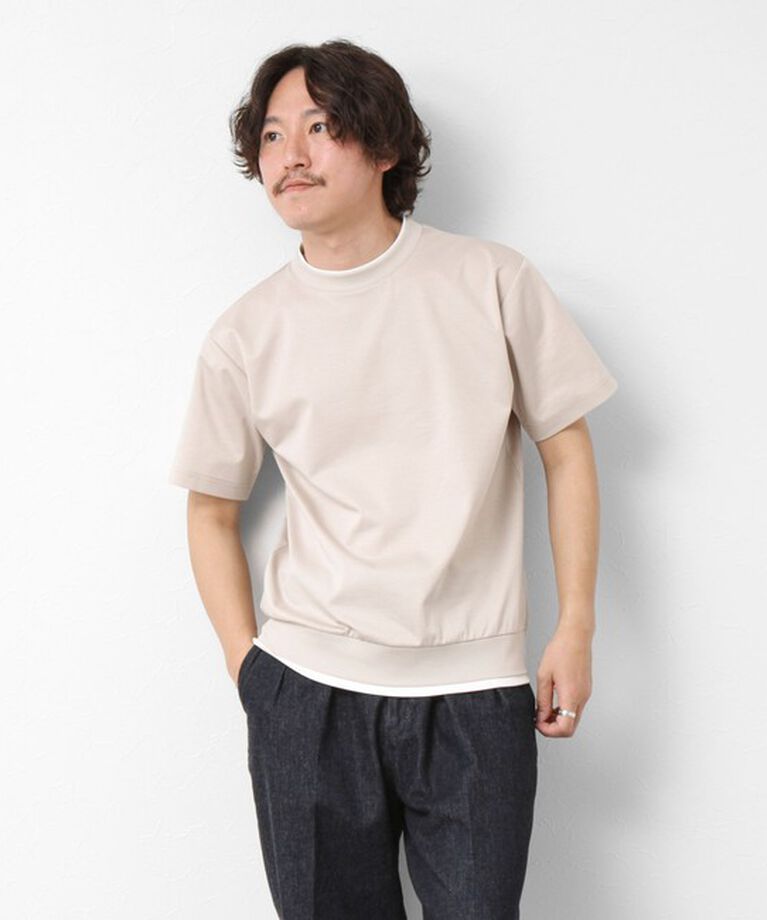 NOLLEY'S goodman「《接触冷感》スーピマコットン ダブルカラーTee 25SS」|Tシャツ・カットソー|