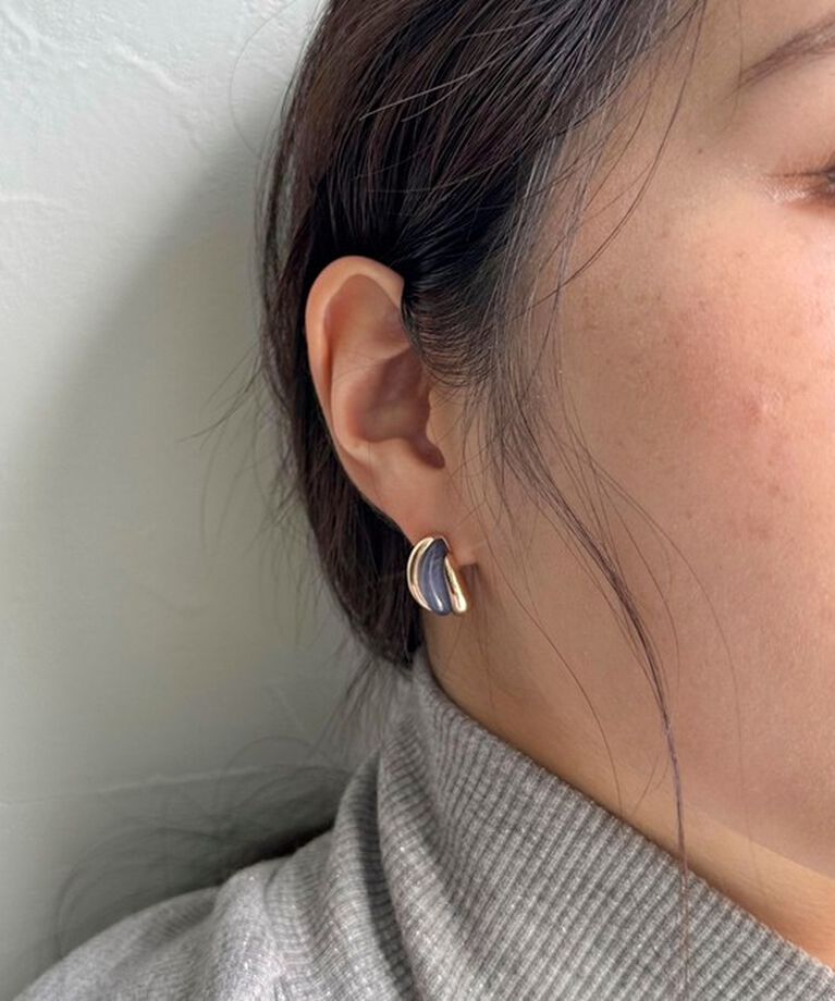 fredy emue「チタンポストカラーサンドドロップピアス」|ピアス|