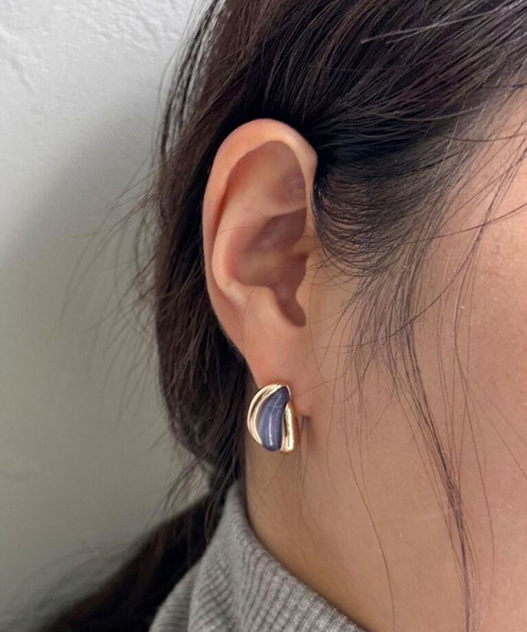 fredy emue「チタンポストカラーサンドドロップピアス」|ピアス|