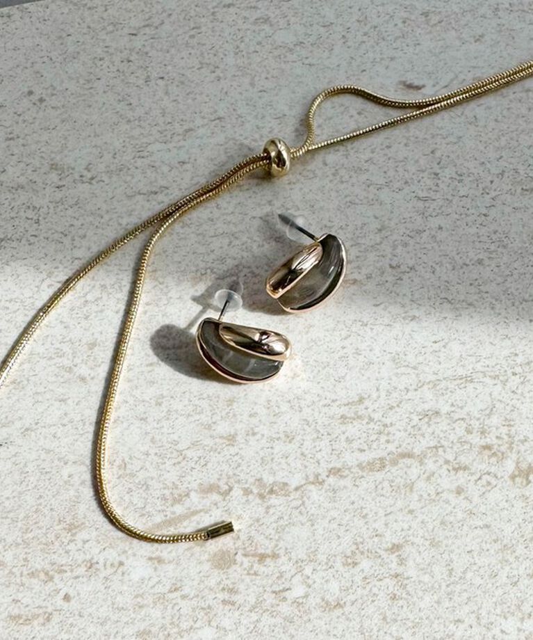 fredy emue「チタンポストカラーサンドドロップピアス」|ピアス|