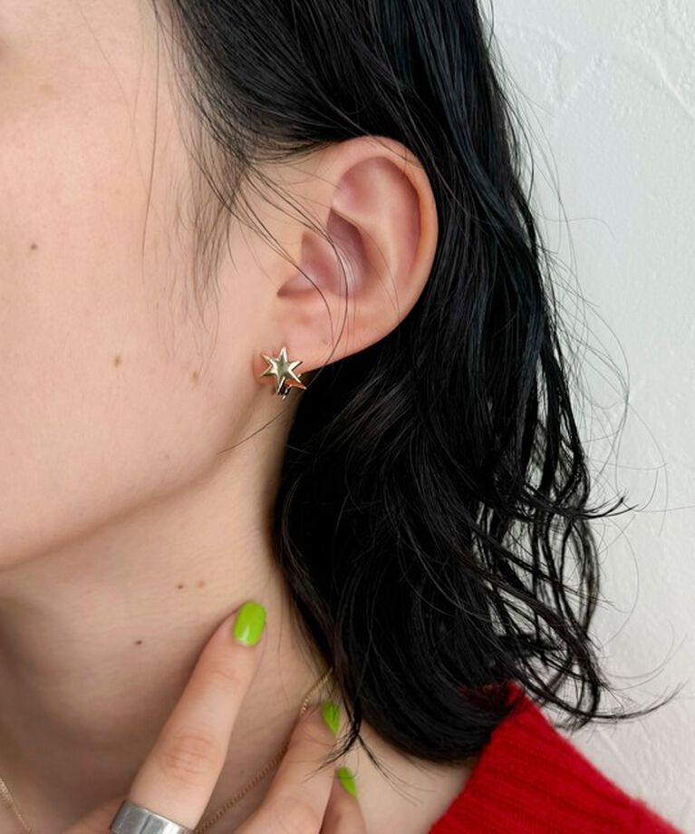 fredy emue「六芒星ワンタッチピアス」|ピアス|ゴールド