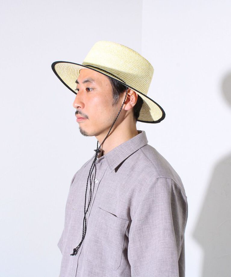 GLOSTER「【GLOSTER】CODE LONG BRIM STRAW HAT ハット 麦わら カンカン帽」|ハット|