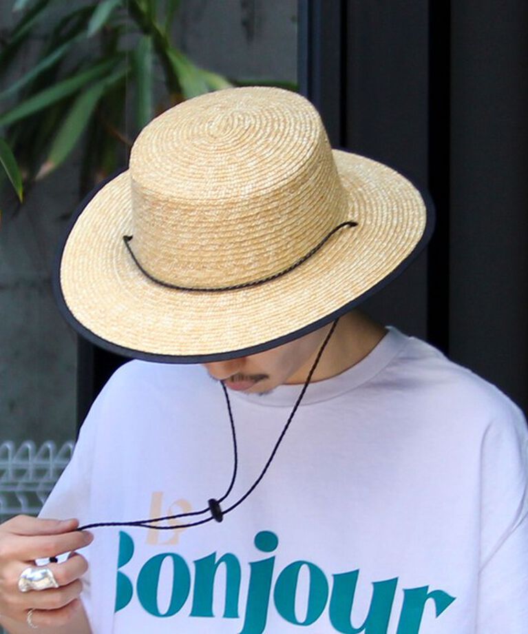 GLOSTER「【GLOSTER】CODE LONG BRIM STRAW HAT ハット 麦わら カンカン帽」|ハット|