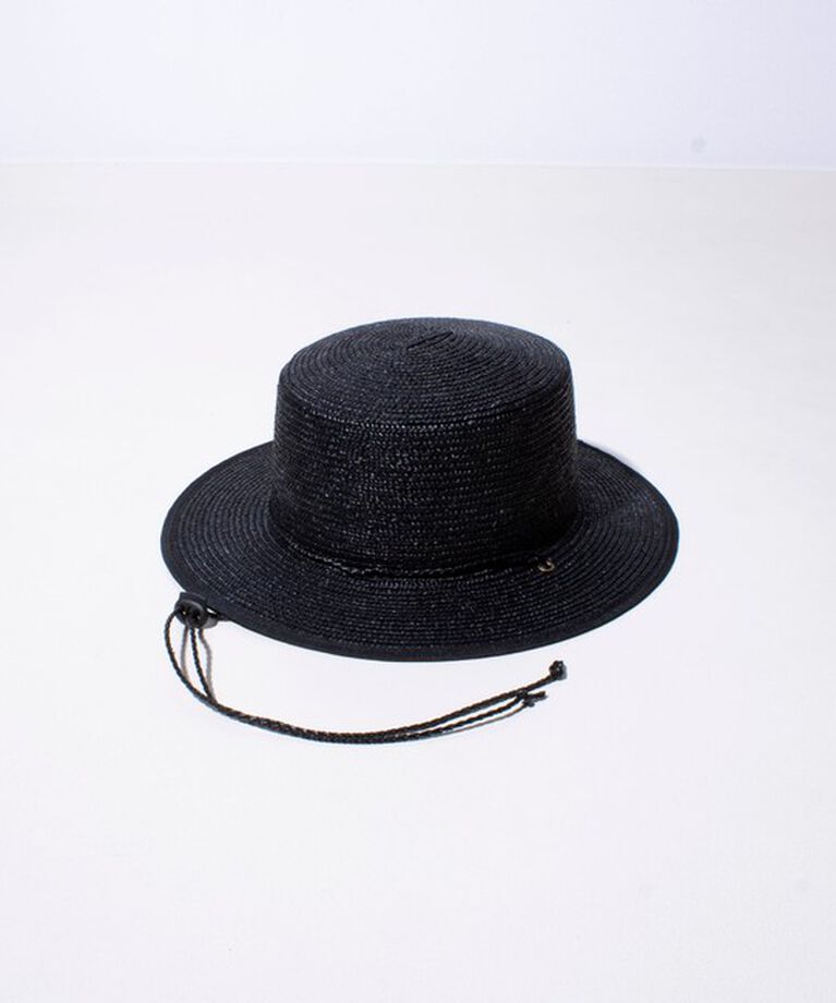 GLOSTER「【GLOSTER】CODE LONG BRIM STRAW HAT ハット 麦わら カンカン帽」|ハット|ブラック