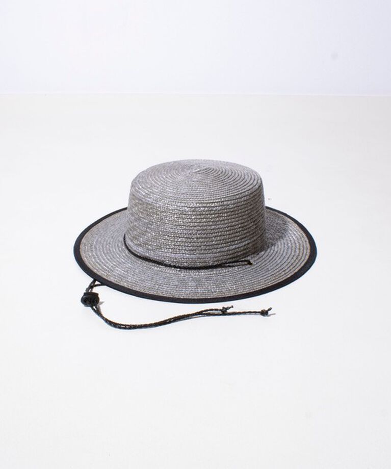 GLOSTER「【GLOSTER】CODE LONG BRIM STRAW HAT ハット 麦わら カンカン帽」|ハット|チャコールグレー