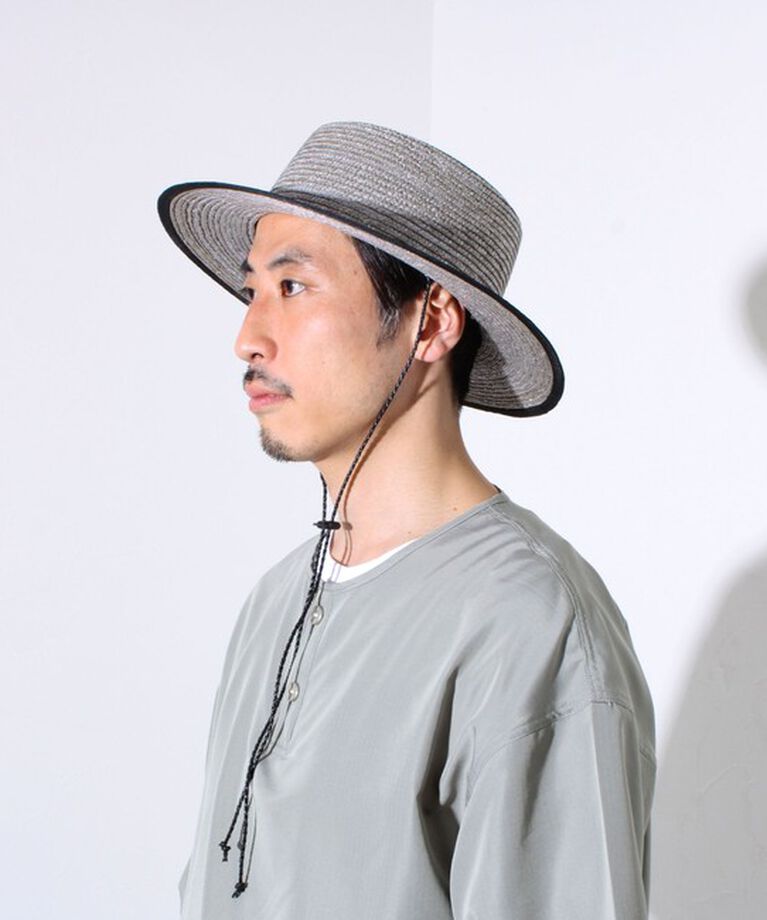 GLOSTER「【GLOSTER】CODE LONG BRIM STRAW HAT ハット 麦わら カンカン帽」|ハット|