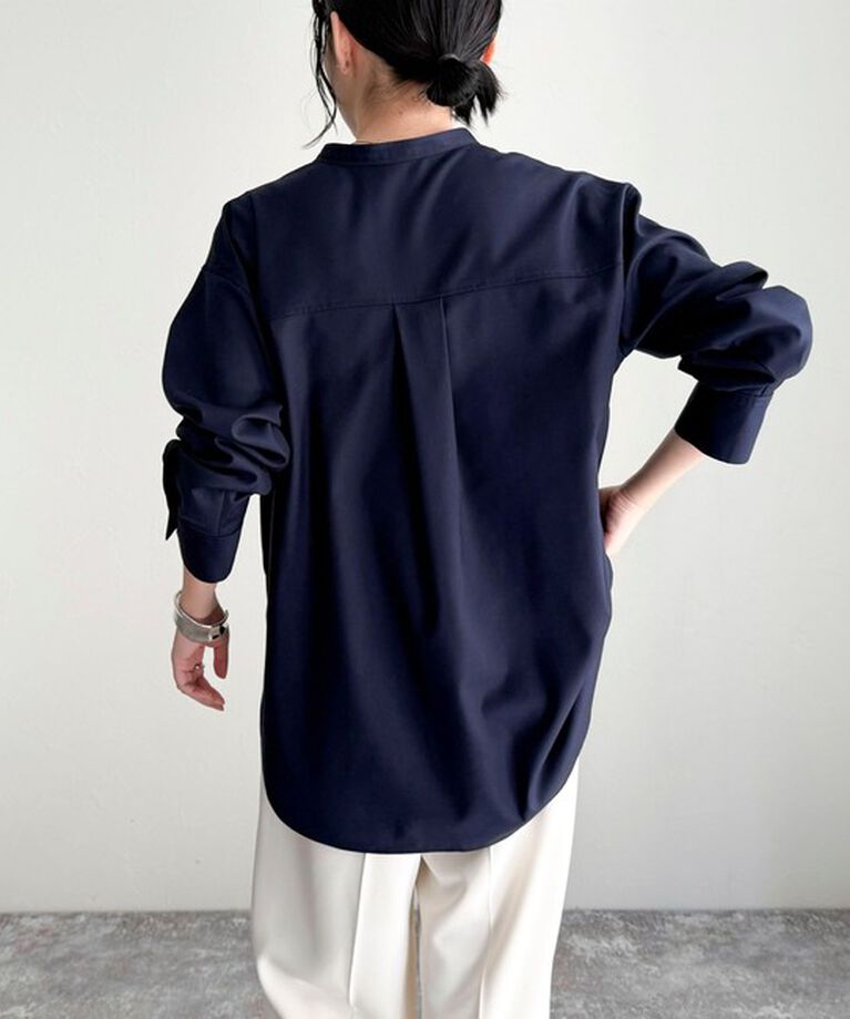 fredy emue「《セットアップ対応》TRパール釦バンドカラーシャツ」|シャツ・ブラウス|
