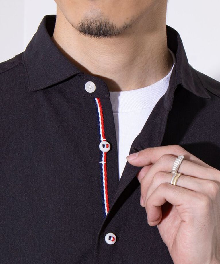 GLOSTER「【GLOSTER/グロスター】COOLMAX ポリトロ パラシュートボタン 七分袖レギュラーシャツ」|シャツ・ブラウス|