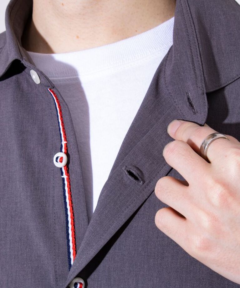 GLOSTER「【GLOSTER/グロスター】COOLMAX ポリトロ パラシュートボタン 七分袖レギュラーシャツ」|シャツ・ブラウス|