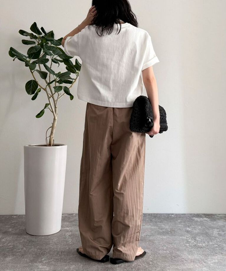 fredy emue「【新色追加！】ベーシッククロップド丈Tシャツ」|Tシャツ・カットソー|
