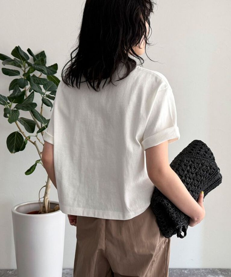 fredy emue「【新色追加！】ベーシッククロップド丈Tシャツ」|Tシャツ・カットソー|