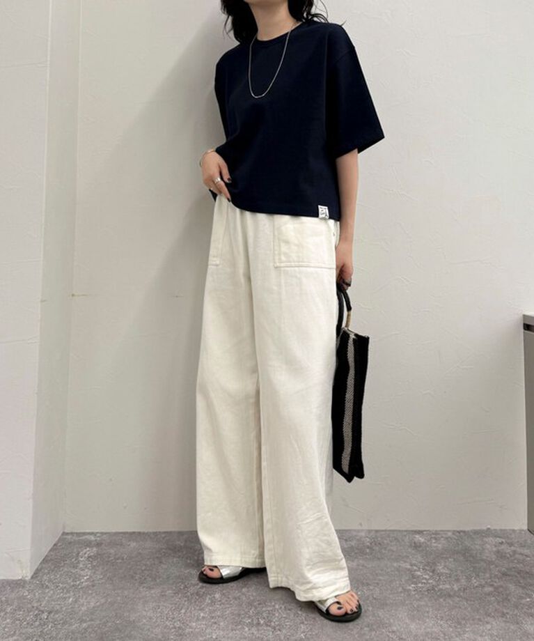 fredy emue「【新色追加！】ベーシッククロップド丈Tシャツ」|Tシャツ・カットソー|