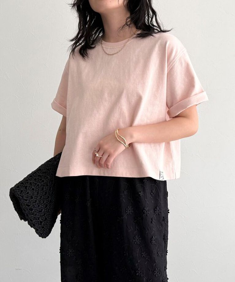 fredy emue「【新色追加！】ベーシッククロップド丈Tシャツ」|Tシャツ・カットソー|