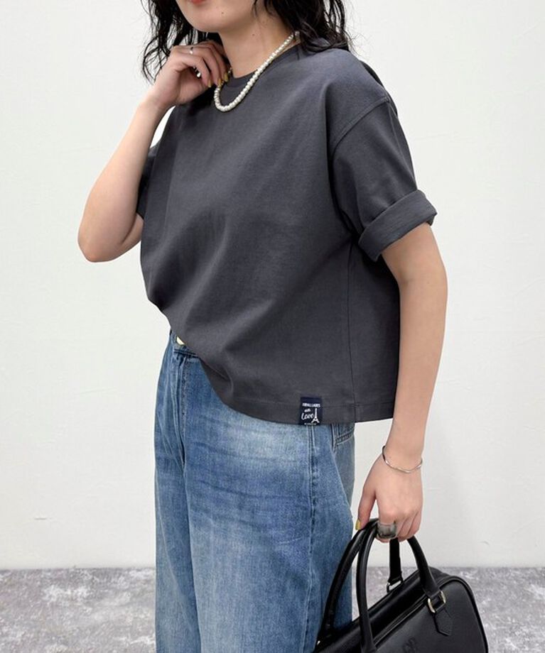 fredy emue「【新色追加！】ベーシッククロップド丈Tシャツ」|Tシャツ・カットソー|