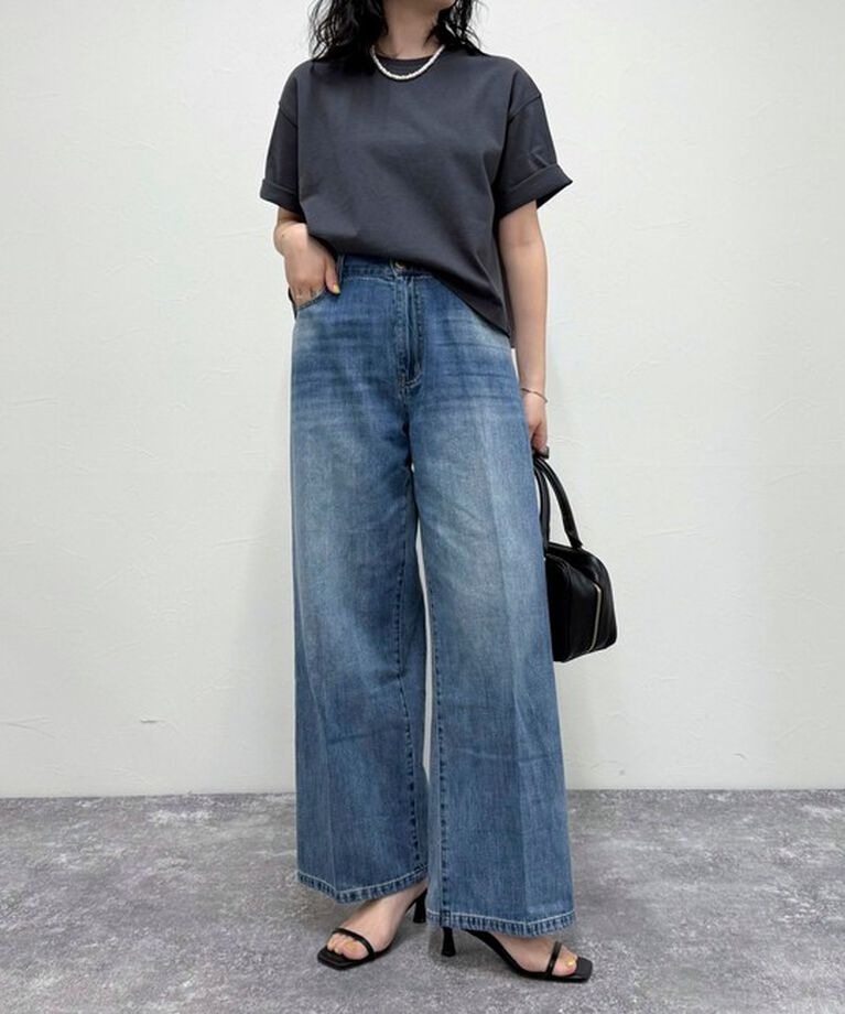 fredy emue「【新色追加！】ベーシッククロップド丈Tシャツ」|Tシャツ・カットソー|