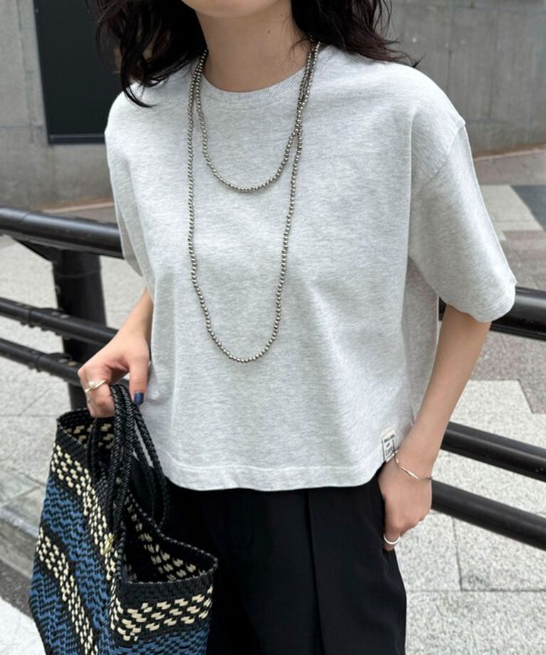 fredy emue「【新色追加！】ベーシッククロップド丈Tシャツ」|Tシャツ・カットソー|