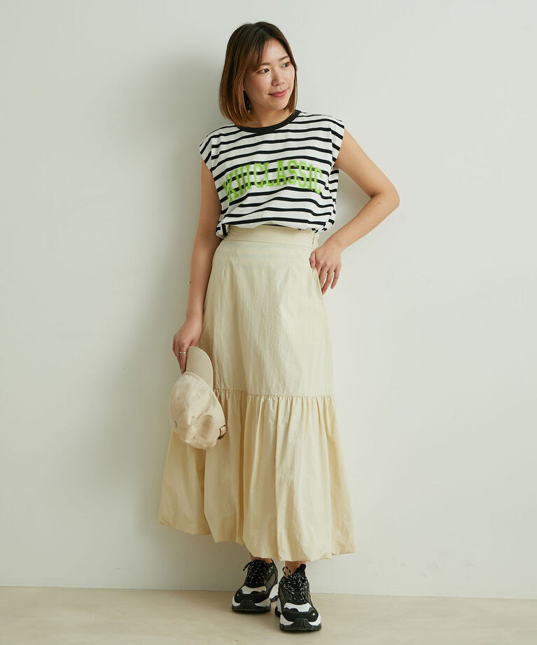 VIS「【AKIIICLASSIC別注】 ロゴプリントノースリーブトップス」|Tシャツ・カットソー|