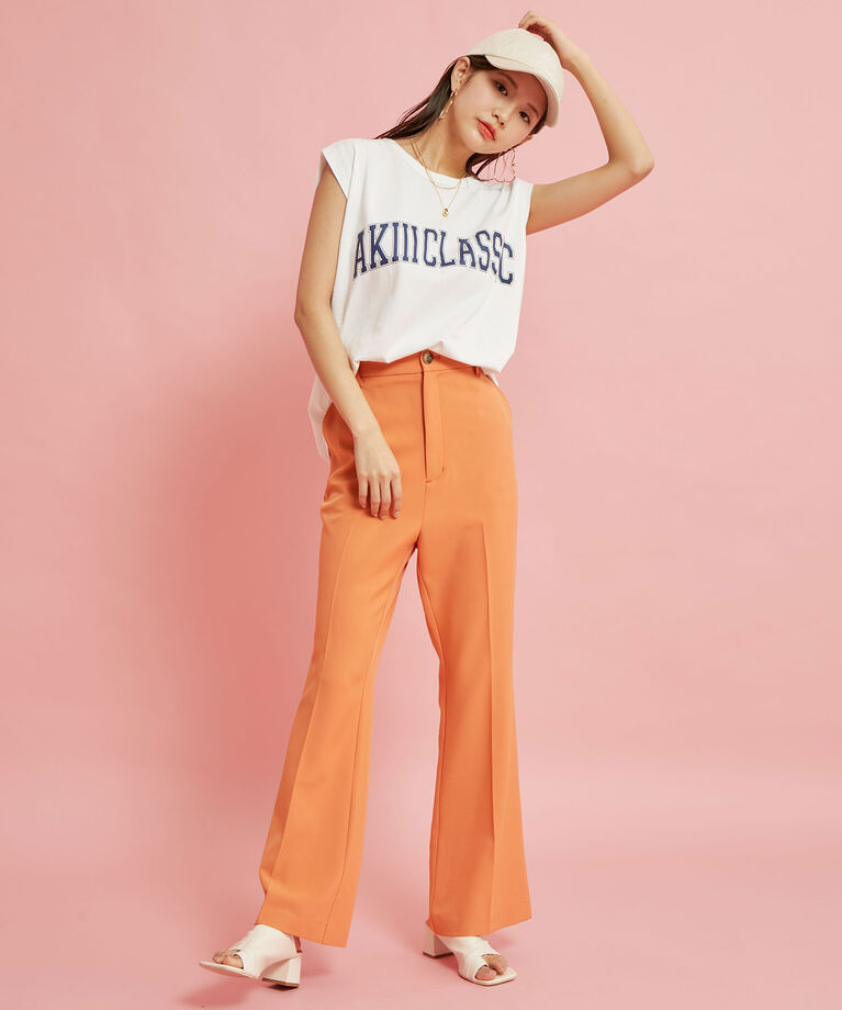 VIS「【AKIIICLASSIC別注】 ロゴプリントノースリーブトップス」|Tシャツ・カットソー|