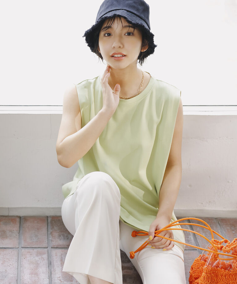 vis-a-vis「【WEB限定】シルケットノースリーブプルオーバー」|Tシャツ・カットソー|