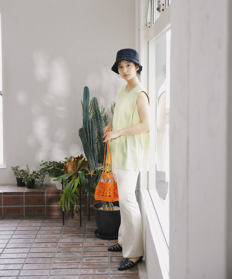 vis-a-vis「【WEB限定】シルケットノースリーブプルオーバー」|Tシャツ・カットソー|