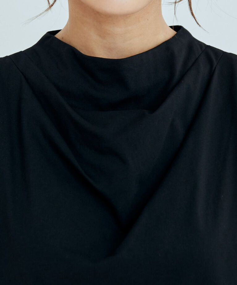 VIS「ドレープネックラインノースリーブトップス」|Tシャツ・カットソー|