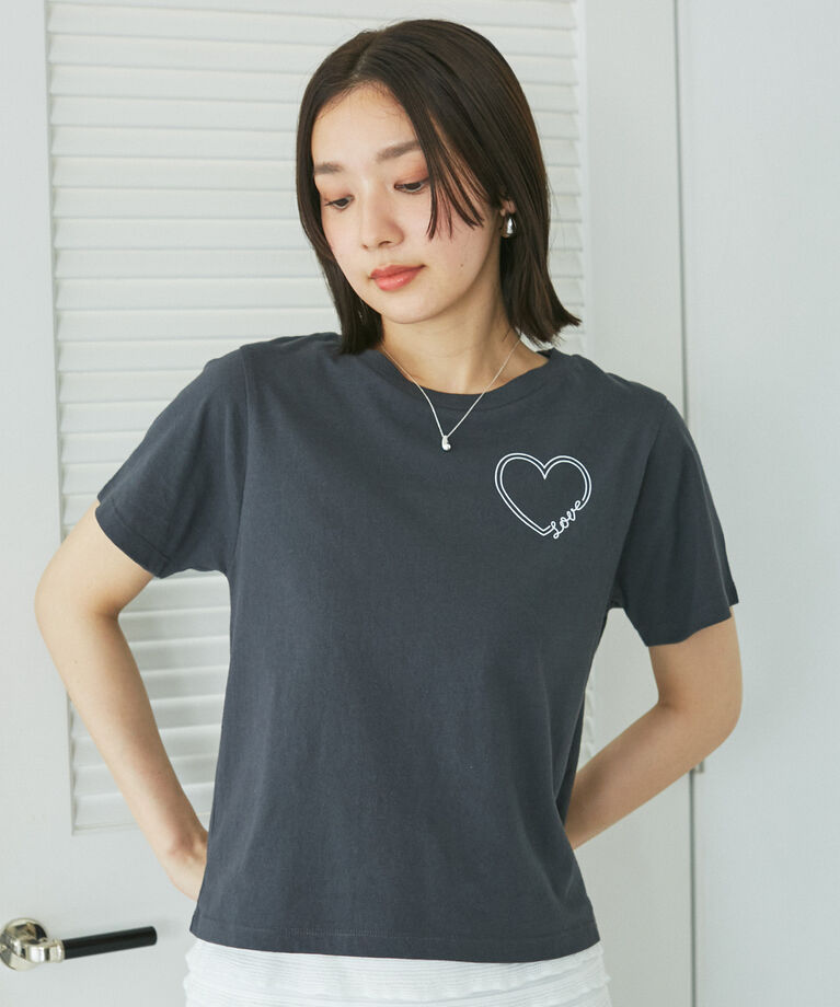 VIS「ハート＆リボンモチーフアソートTシャツ」|Tシャツ・カットソー|