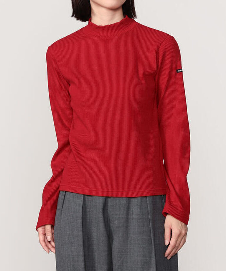 ORCIVAL「ORCIVAL | リブ モックネックプルオーバー WOMEN」|Tシャツ・カットソー|RED