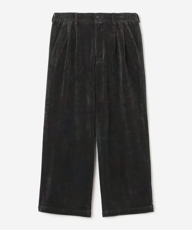 GYMPHLEX「Gymphlex | ニットコーデュロイ 2プリーツパンツ MEN」|チノ|CHARCOAL
