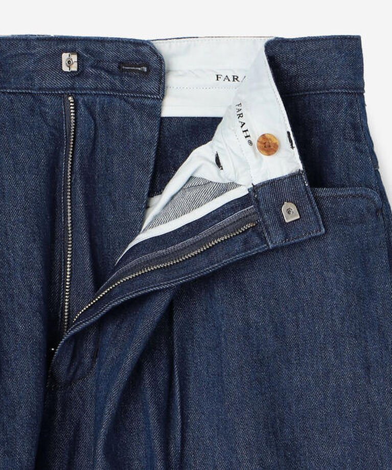  「FARAH | ツータック ワイドデニムパンツ MEN」|デニム|