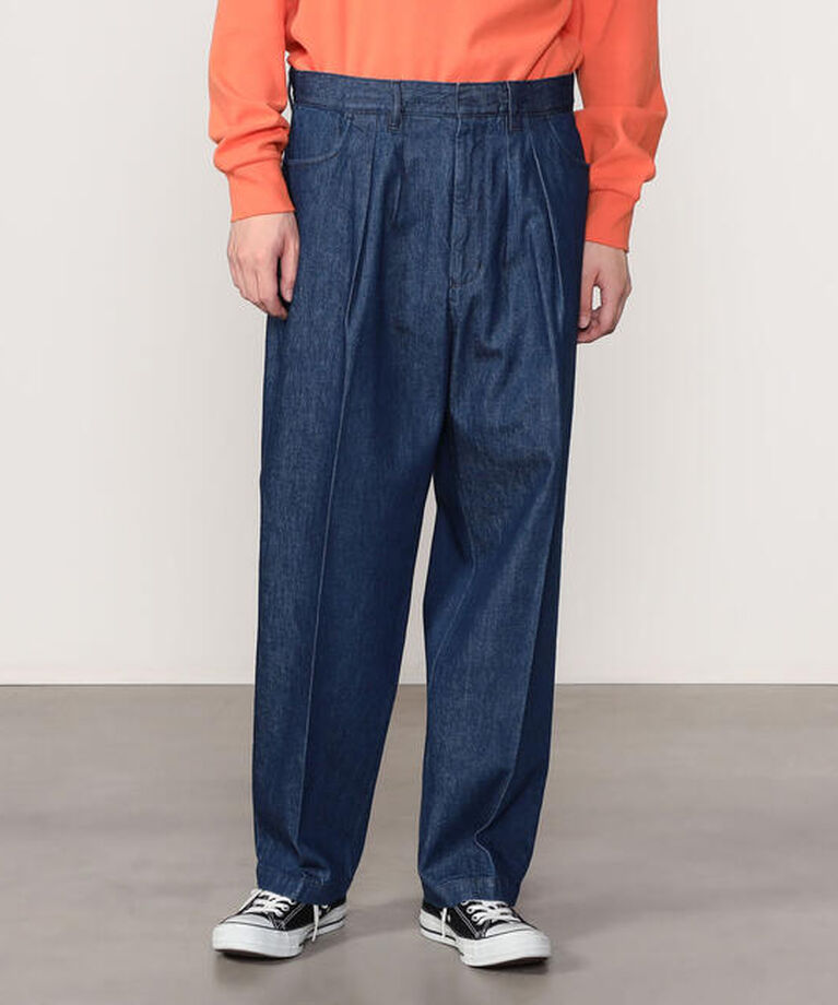  「FARAH | ツータック ワイドデニムパンツ MEN」|デニム|