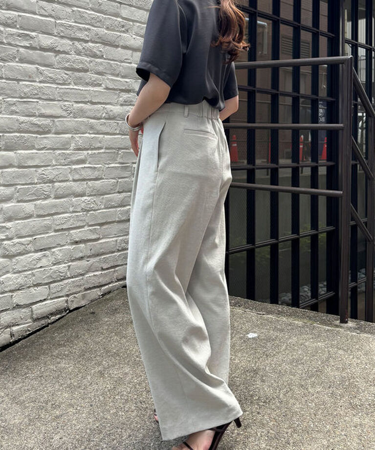  「【大人のロゴT】前後2WAYストレッチジョーゼットロゴTシャツ」|Tシャツ・カットソー|