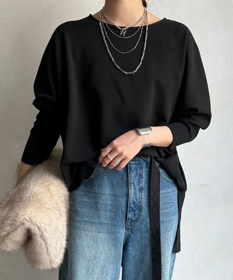  「【新色追加】ドルマンジョーゼットドッキングプルオーバー」|Tシャツ・カットソー|