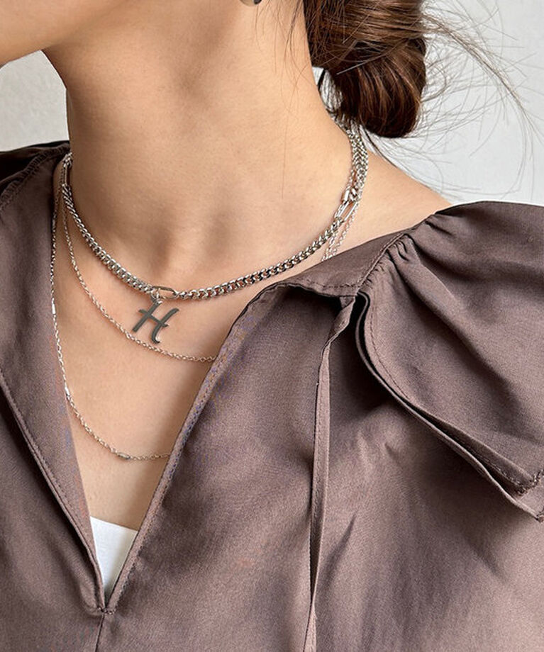  「【A・H・M・R・S・Yの６種！】アルファベットネックレス」|ネックレス|シルバー