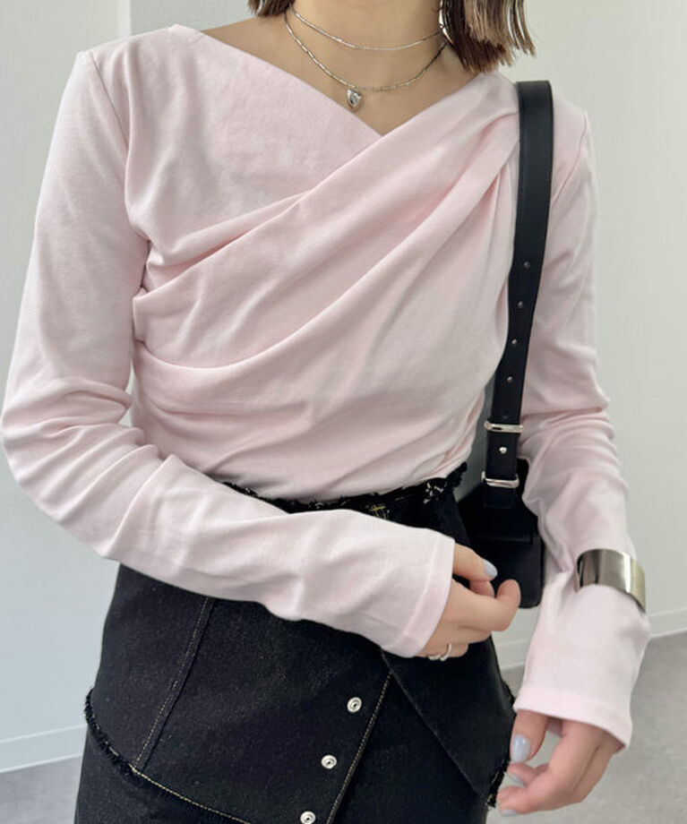  「オフショルロングTシャツ」|Tシャツ・カットソー|