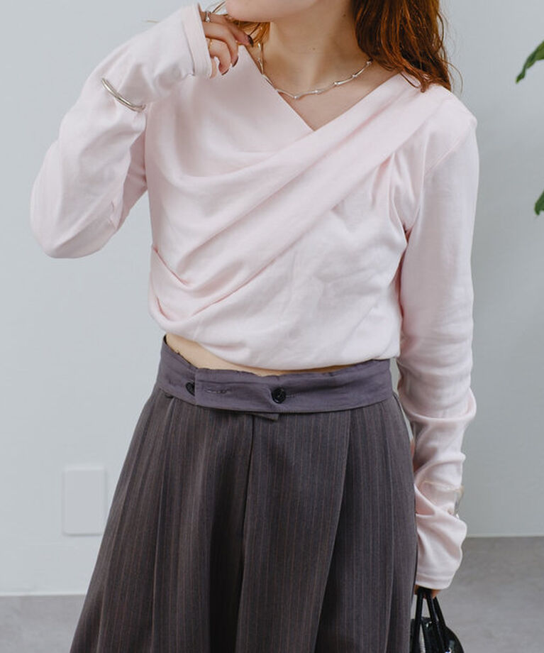  「オフショルロングTシャツ」|Tシャツ・カットソー|