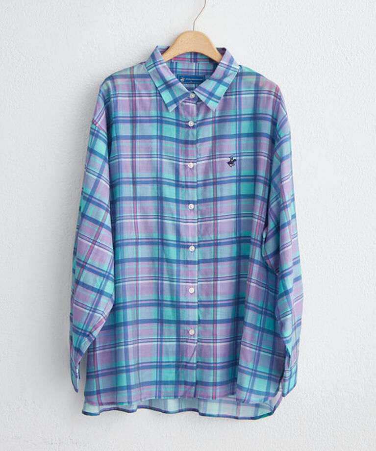  「[BEVERY HILLS POLO CLUB]シアーL/Sシャツ」|シャツ・ブラウス|バイオレット