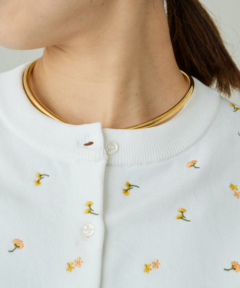  「花柄刺繍カーデ」|ニット・セーター|