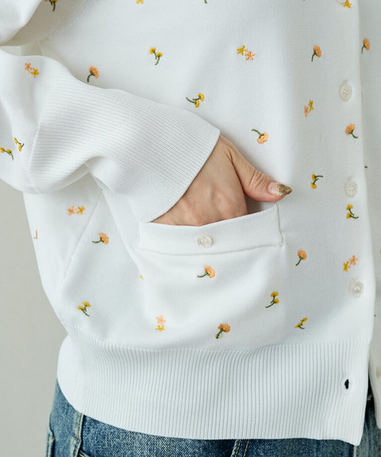  「花柄刺繍カーデ」|ニット・セーター|