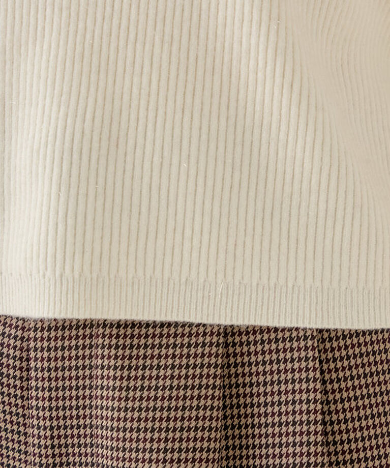  「袖ボタンタートルラメニット」|パーカー|