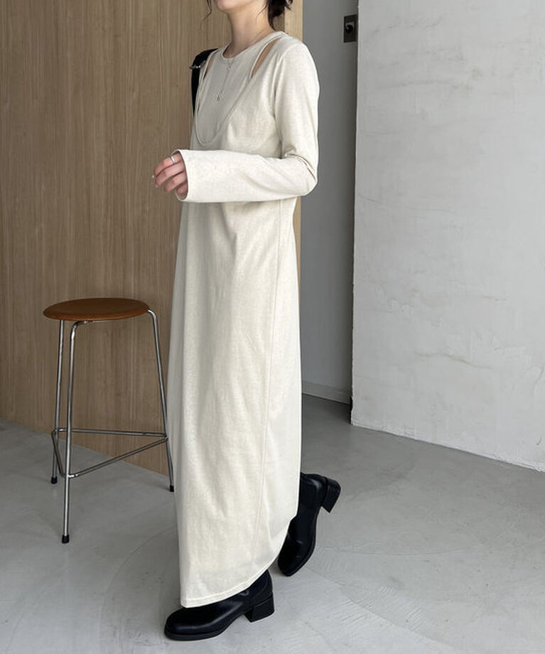  「【低身長サイズあり】2SET Uネックワンピース」|ワンピース|