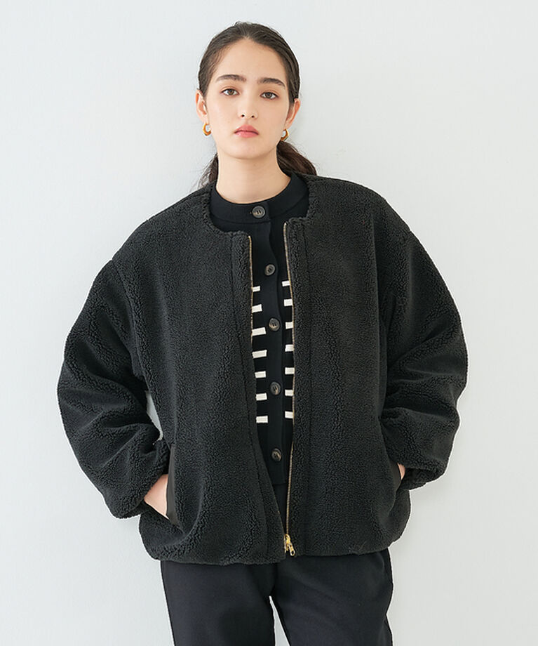 collex「【一部WEB限定カラー】タフタ×ボア リバーシブル中綿ブルゾン」|ブルゾン・スタジャン|