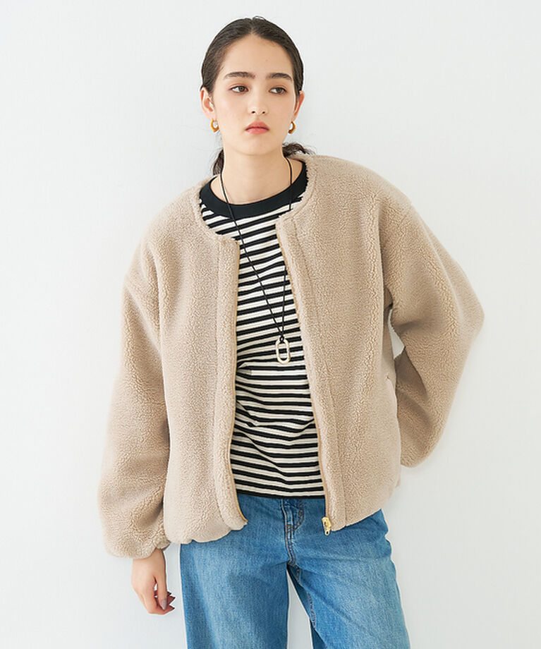 collex「【一部WEB限定カラー】タフタ×ボア リバーシブル中綿ブルゾン」|ブルゾン・スタジャン|