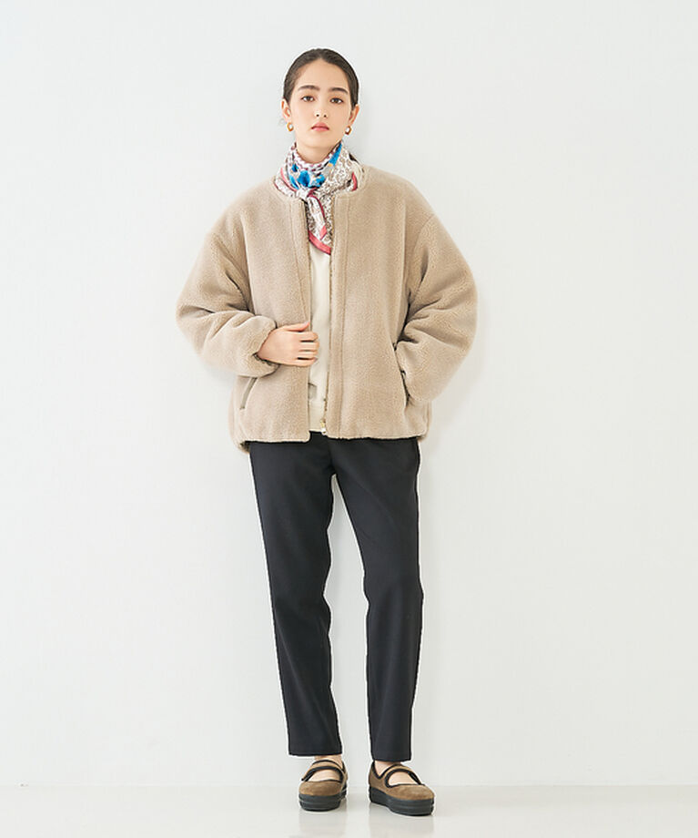 collex「【一部WEB限定カラー】タフタ×ボア リバーシブル中綿ブルゾン」|ブルゾン・スタジャン|