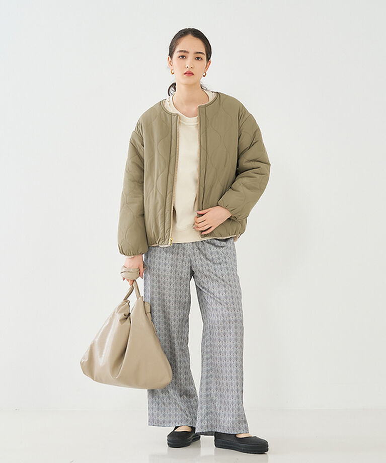 collex「【一部WEB限定カラー】タフタ×ボア リバーシブル中綿ブルゾン」|ブルゾン・スタジャン|
