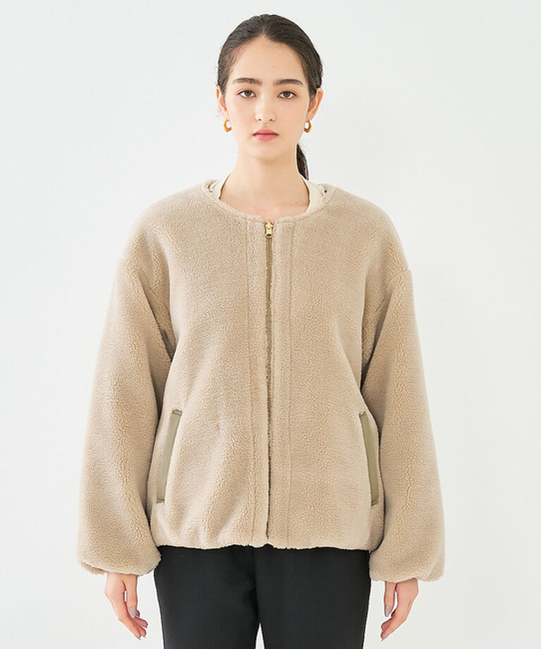 collex「【一部WEB限定カラー】タフタ×ボア リバーシブル中綿ブルゾン」|ブルゾン・スタジャン|